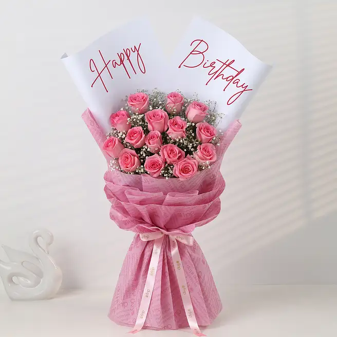 Pink Roses Hand-tied Bunch